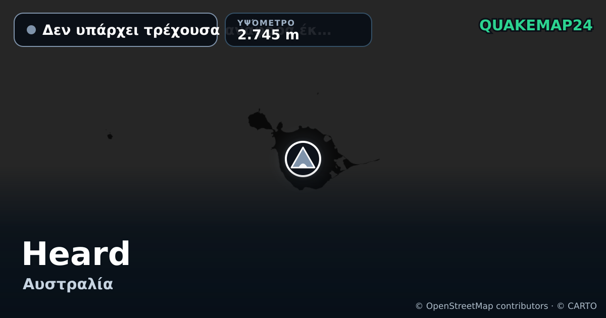 Heard · Δεν υπάρχει τρέχουσα αναφορά έκρηξης · 2.745 m