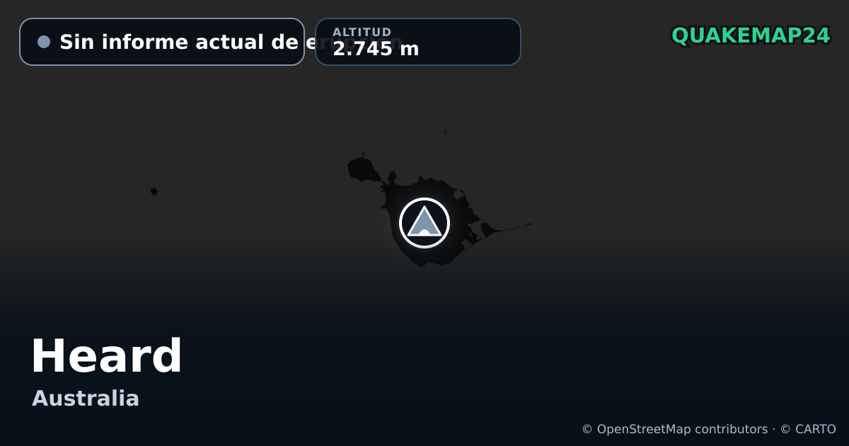 Heard · Sin informe actual de erupción · 2.745 m