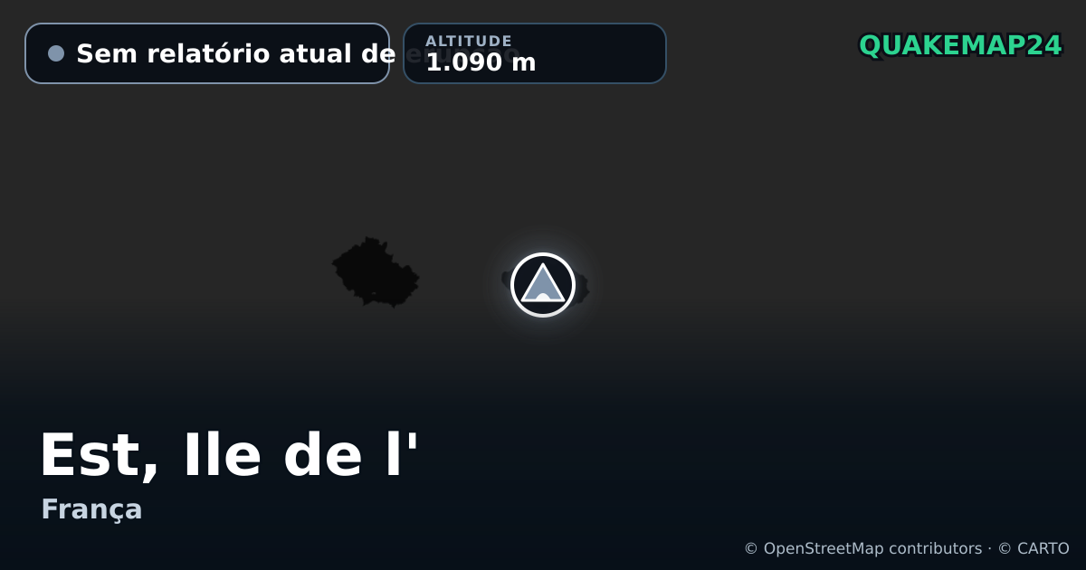 Est, Ile de l' · Sem relatório atual de erupção · 1.090 m