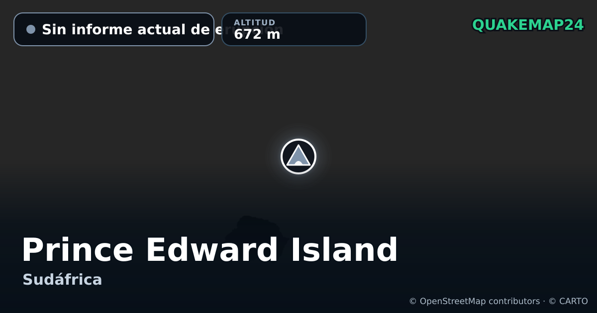 Prince Edward Island · Sin informe actual de erupción · 672 m