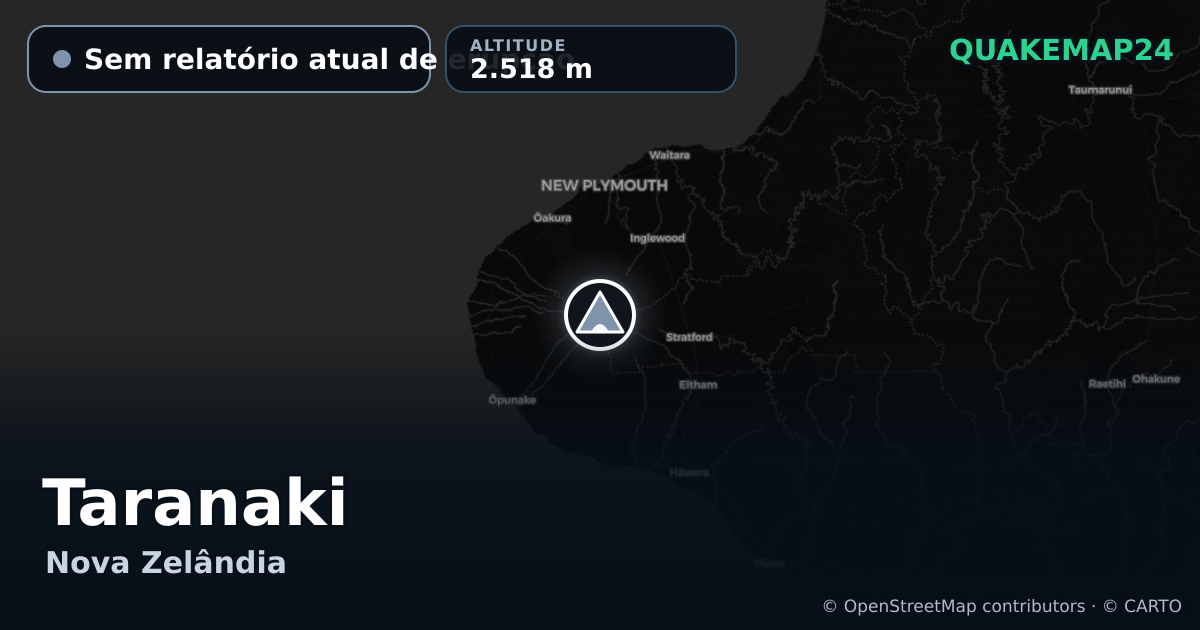 Taranaki · Sem relatório atual de erupção · 2.518 m