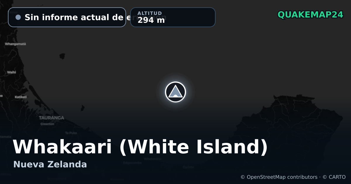 Whakaari (White Island) · Sin informe actual de erupción · 294 m