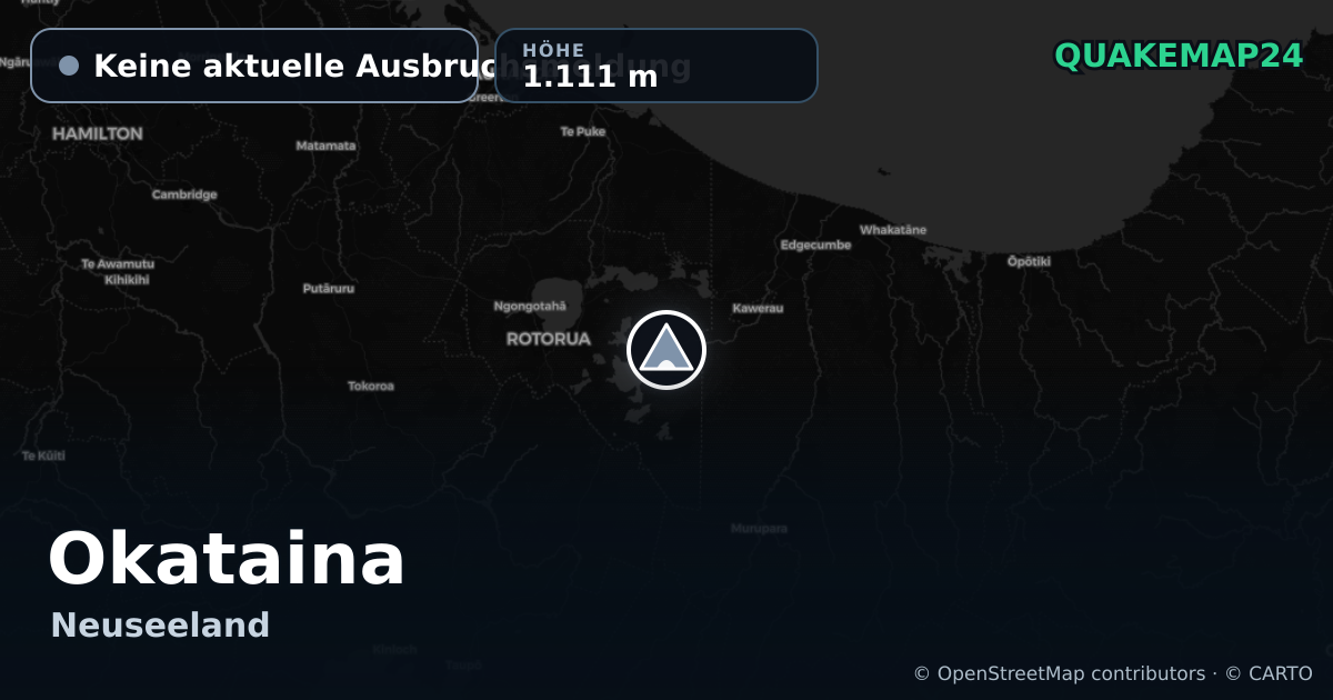 Okataina · Keine aktuelle Ausbruchsmeldung · 1.111 m
