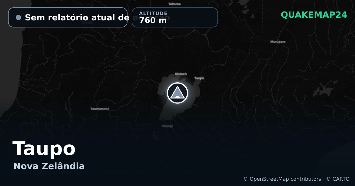Taupo · Sem relatório atual de erupção · 760 m