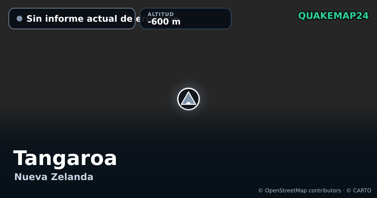 Tangaroa · Sin informe actual de erupción · -600 m