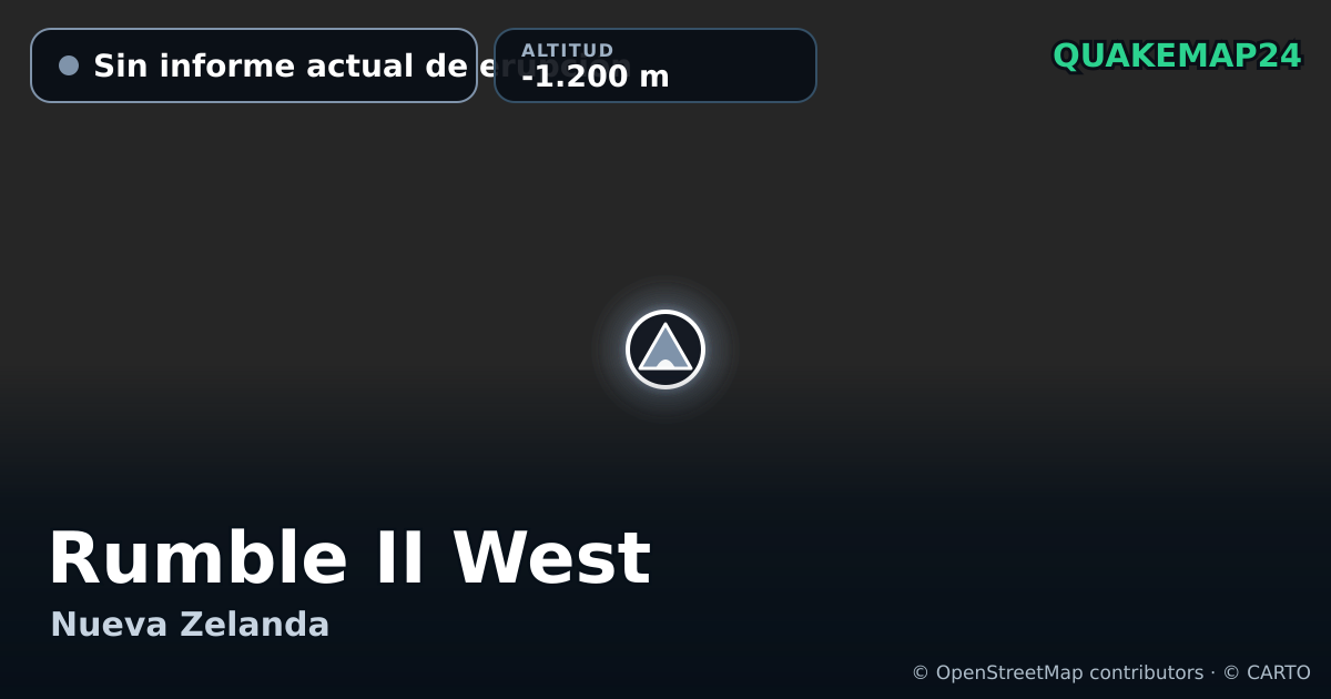 Rumble II West · Sin informe actual de erupción · -1.200 m