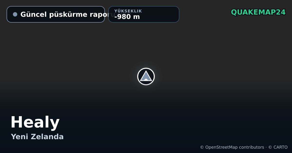Healy · Güncel püskürme raporu yok · -980 m