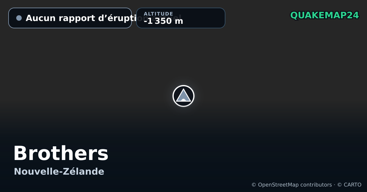Brothers · Aucun rapport d’éruption actuel · -1 350 m