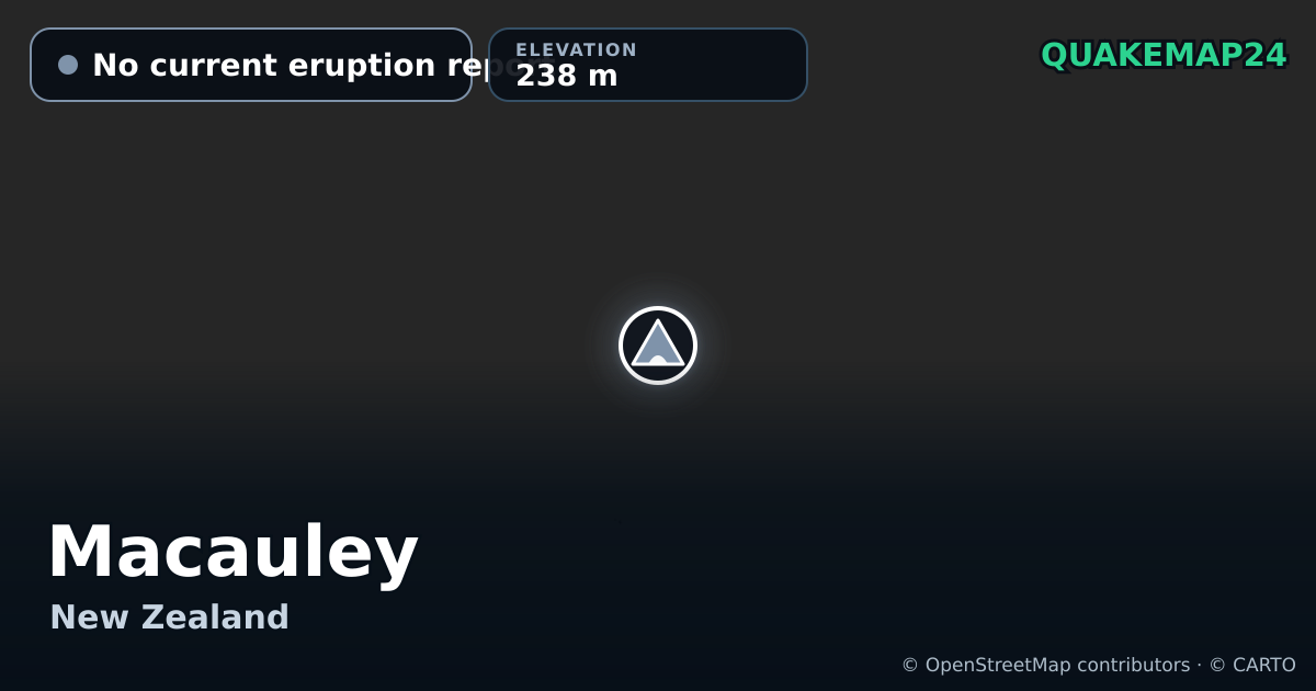 Macauley · No current eruption report · 238 m