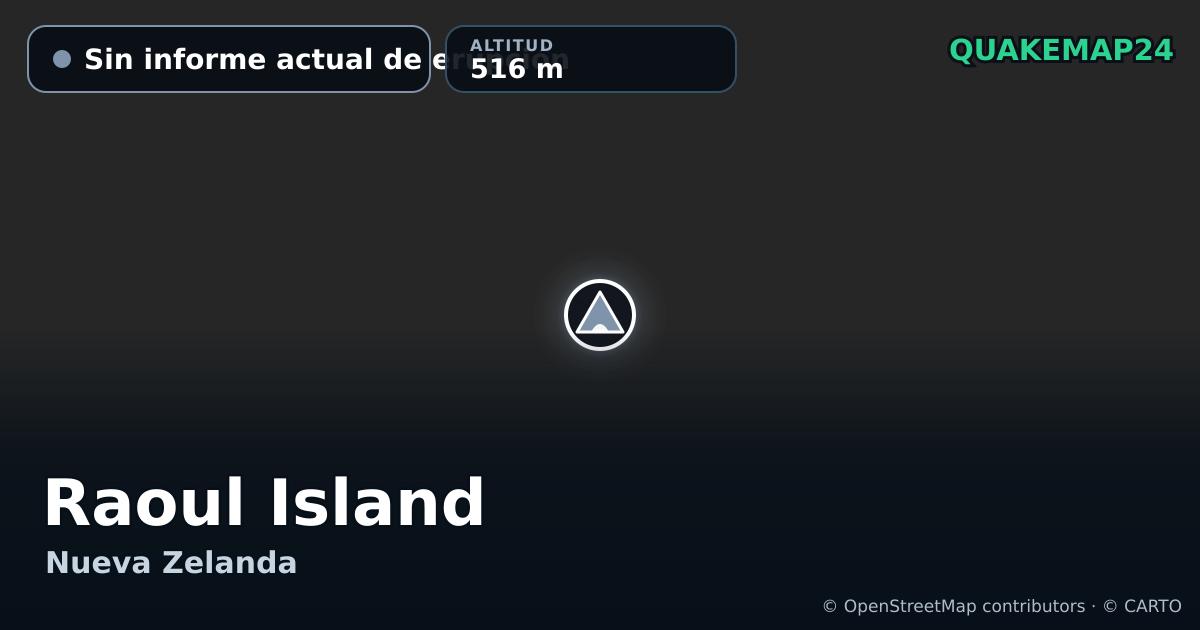 Raoul Island · Sin informe actual de erupción · 516 m
