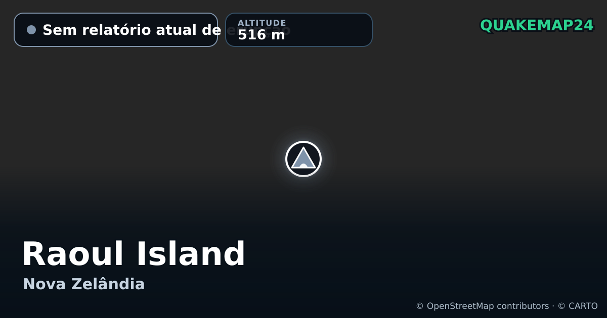 Raoul Island · Sem relatório atual de erupção · 516 m