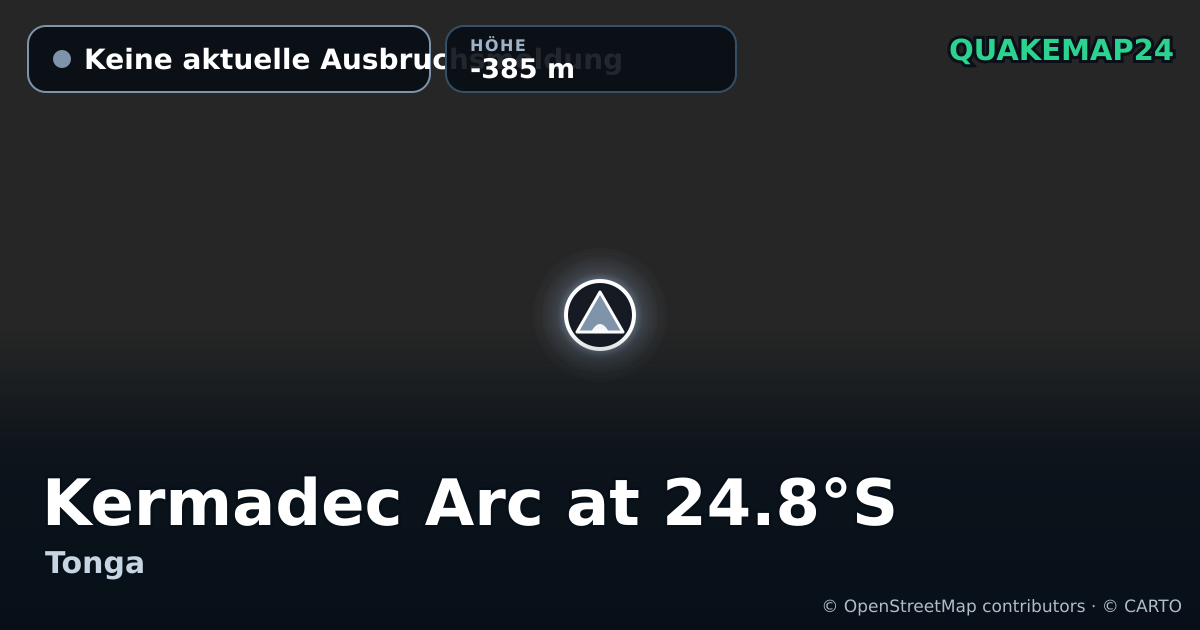 Kermadec Arc at 24.8°S · Keine aktuelle Ausbruchsmeldung · -385 m