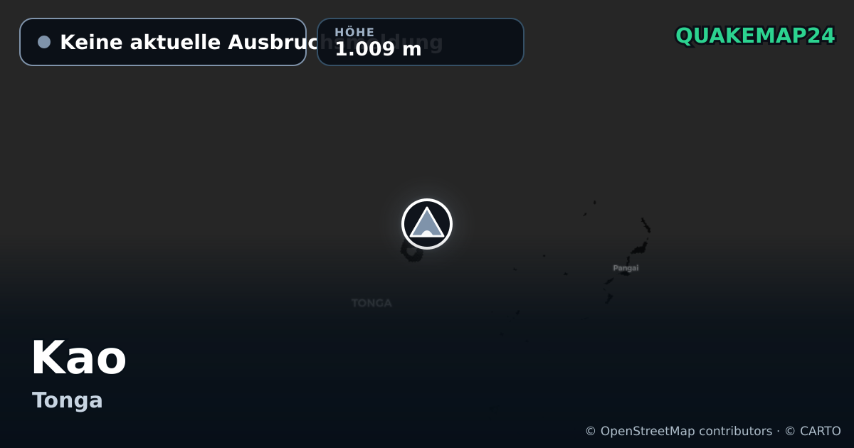 Kao · Keine aktuelle Ausbruchsmeldung · 1.009 m