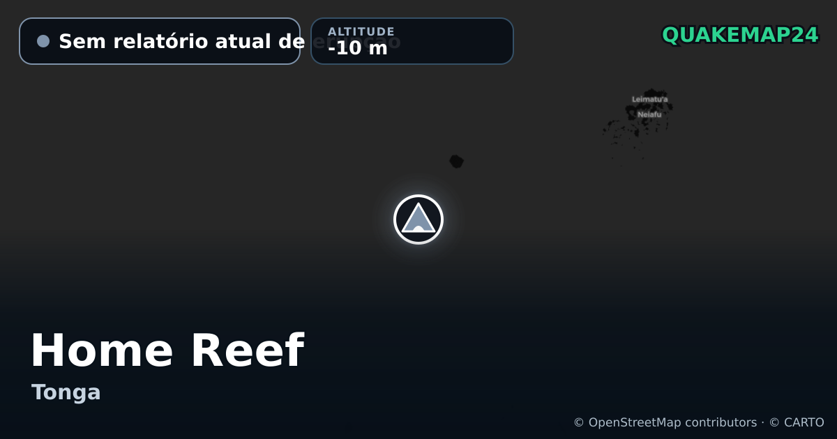 Home Reef · Sem relatório atual de erupção · -10 m