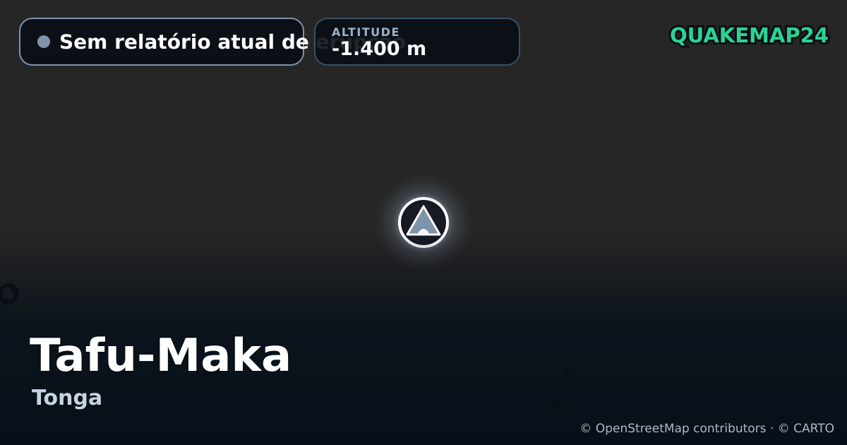 Tafu-Maka · Sem relatório atual de erupção · -1.400 m