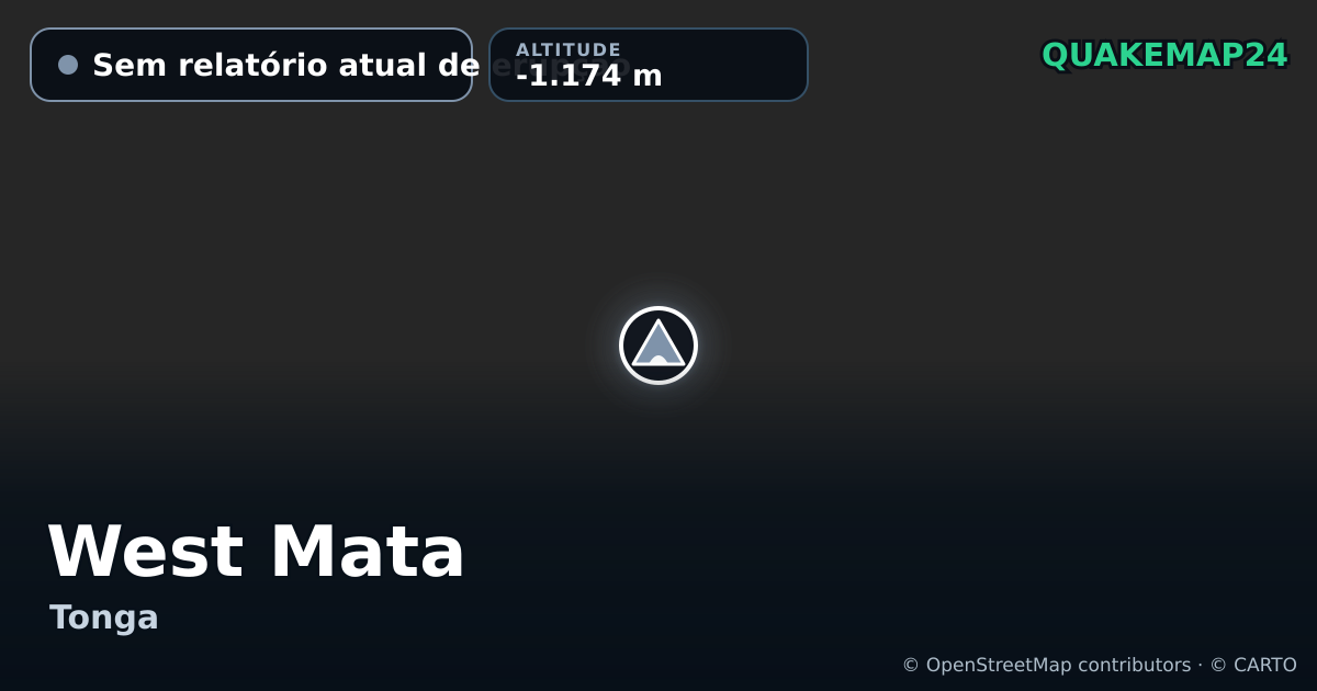 West Mata · Sem relatório atual de erupção · -1.174 m