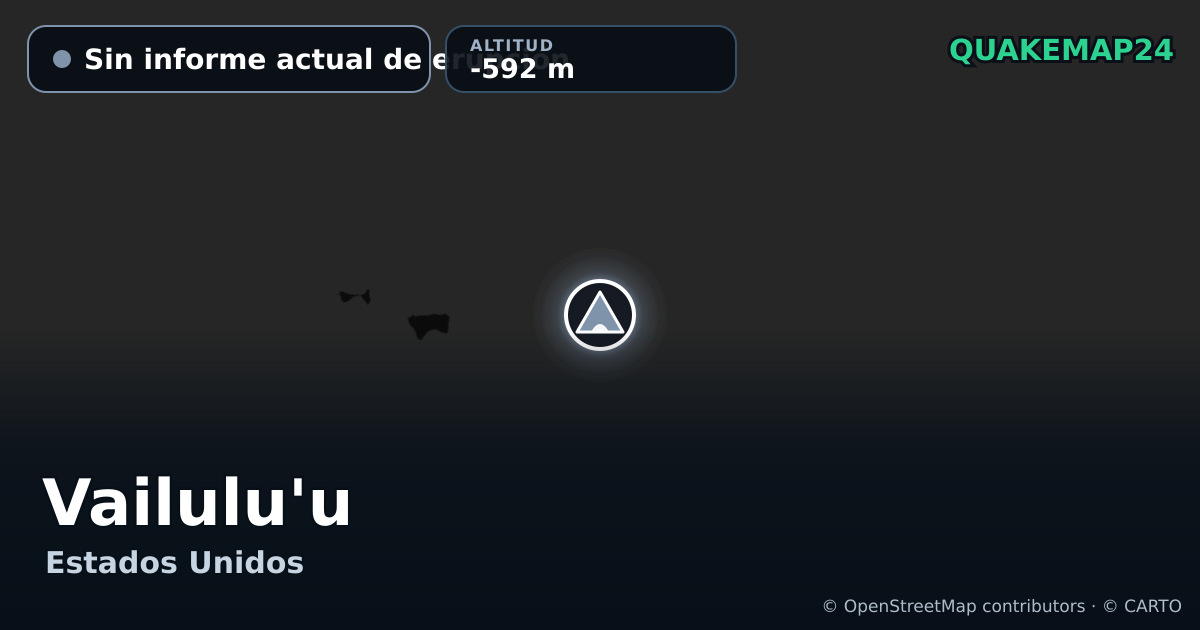 Vailulu'u · Sin informe actual de erupción · -592 m