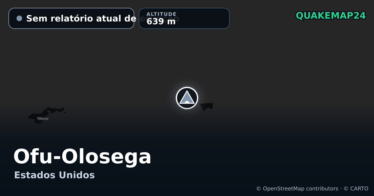 Ofu-Olosega · Sem relatório atual de erupção · 639 m