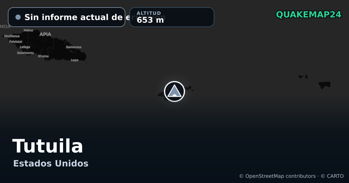 Tutuila · Sin informe actual de erupción · 653 m