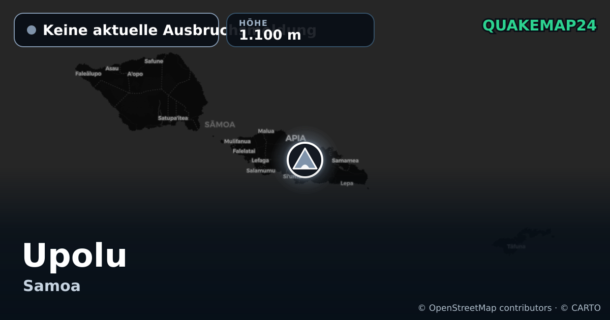 Upolu · Keine aktuelle Ausbruchsmeldung · 1.100 m