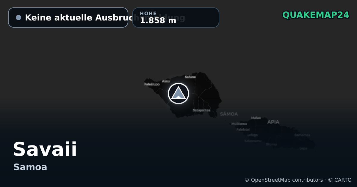 Savaii · Keine aktuelle Ausbruchsmeldung · 1.858 m