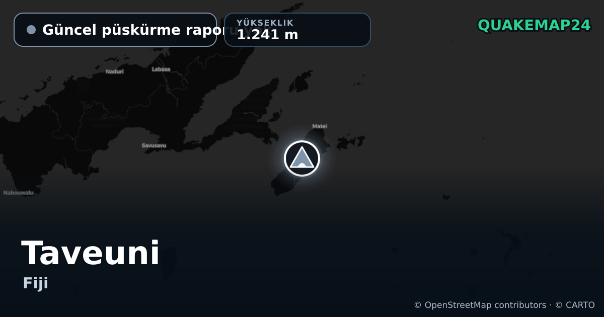 Taveuni · Güncel püskürme raporu yok · 1.241 m