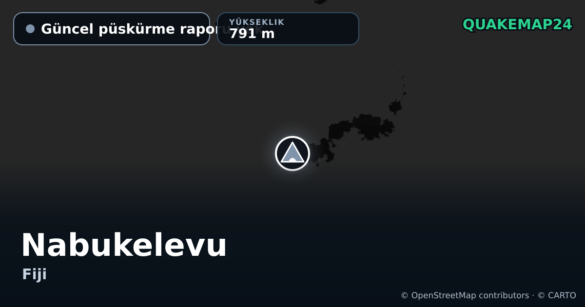 Nabukelevu · Güncel püskürme raporu yok · 791 m