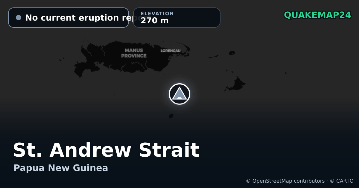 St. Andrew Strait · No current eruption report · 270 m