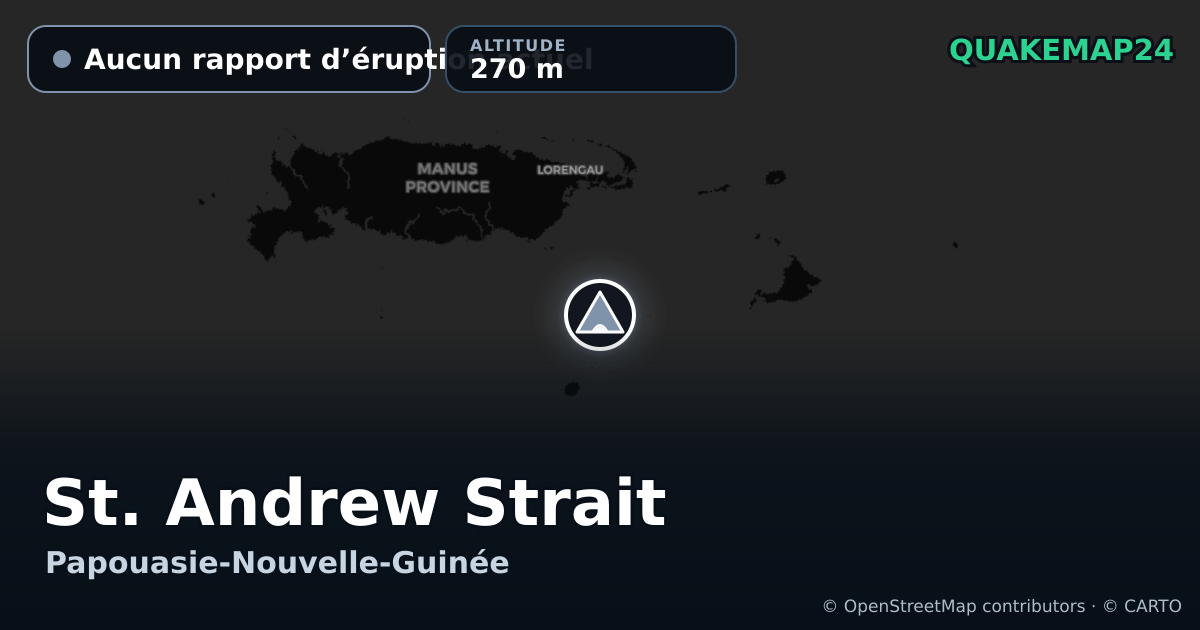 St. Andrew Strait · Aucun rapport d’éruption actuel · 270 m