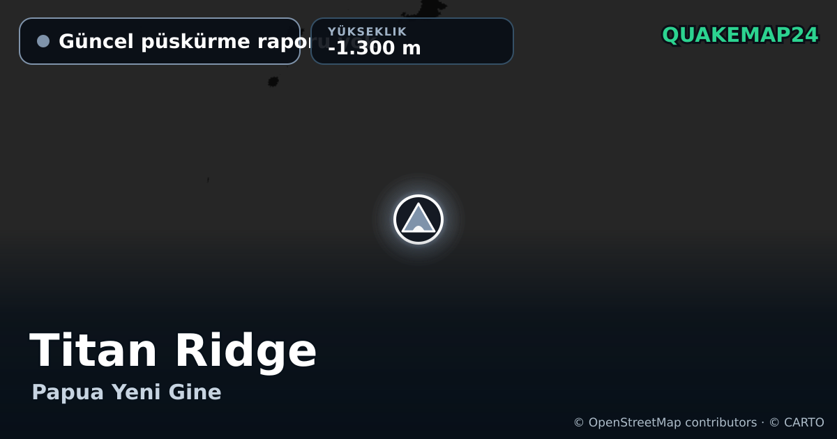 Titan Ridge · Güncel püskürme raporu yok · -1.300 m