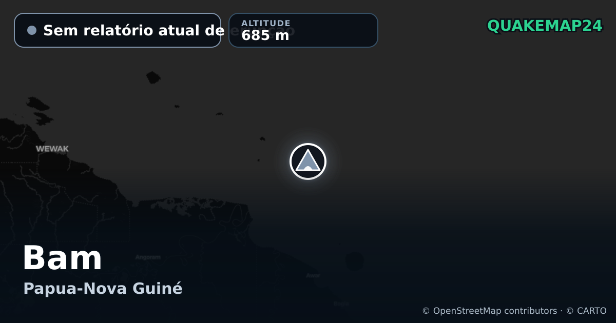 Bam · Sem relatório atual de erupção · 685 m