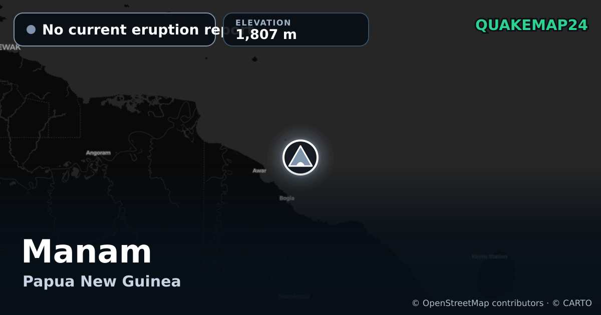 Manam · No current eruption report · 1,807 m
