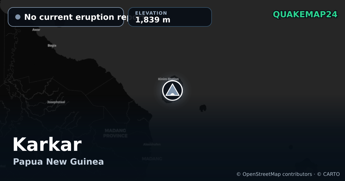 Karkar · No current eruption report · 1,839 m