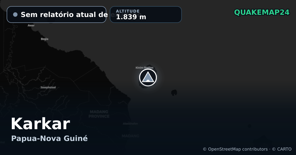 Karkar · Sem relatório atual de erupção · 1.839 m