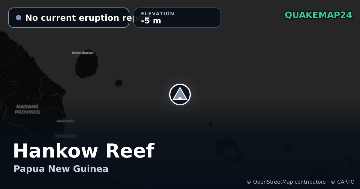 Hankow Reef · No current eruption report · -5 m