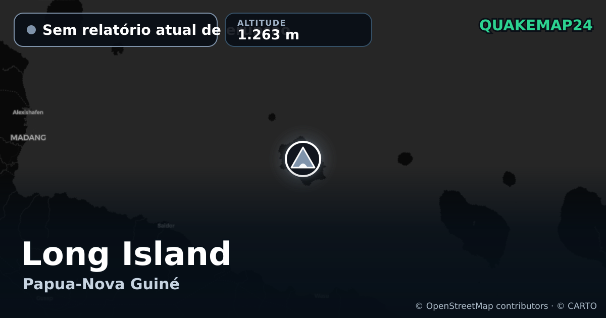 Long Island · Sem relatório atual de erupção · 1.263 m