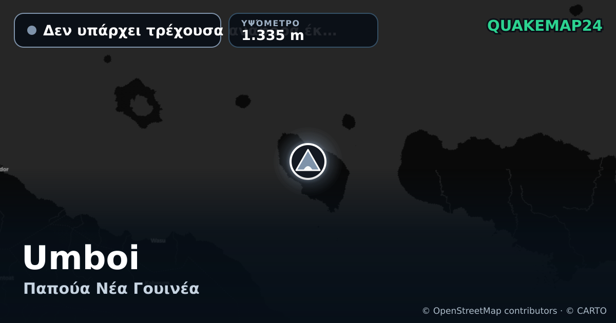Umboi · Δεν υπάρχει τρέχουσα αναφορά έκρηξης · 1.335 m