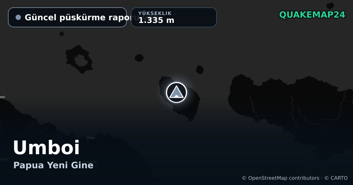 Umboi · Güncel püskürme raporu yok · 1.335 m