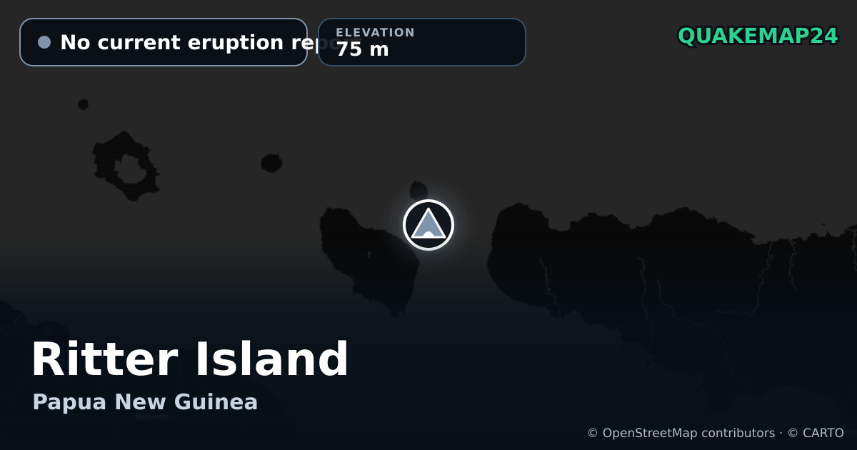 Ritter Island · No current eruption report · 75 m