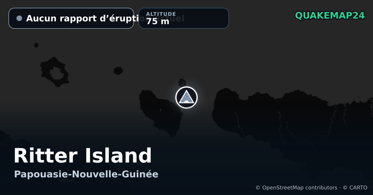 Ritter Island · Aucun rapport d’éruption actuel · 75 m