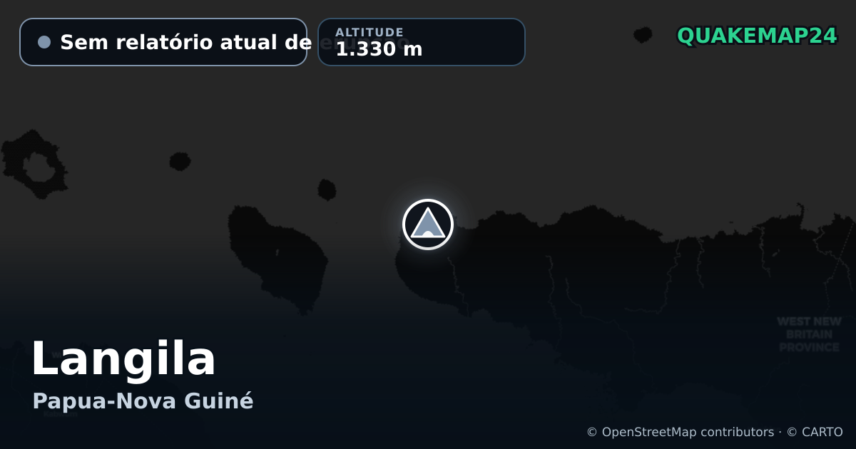 Langila · Sem relatório atual de erupção · 1.330 m