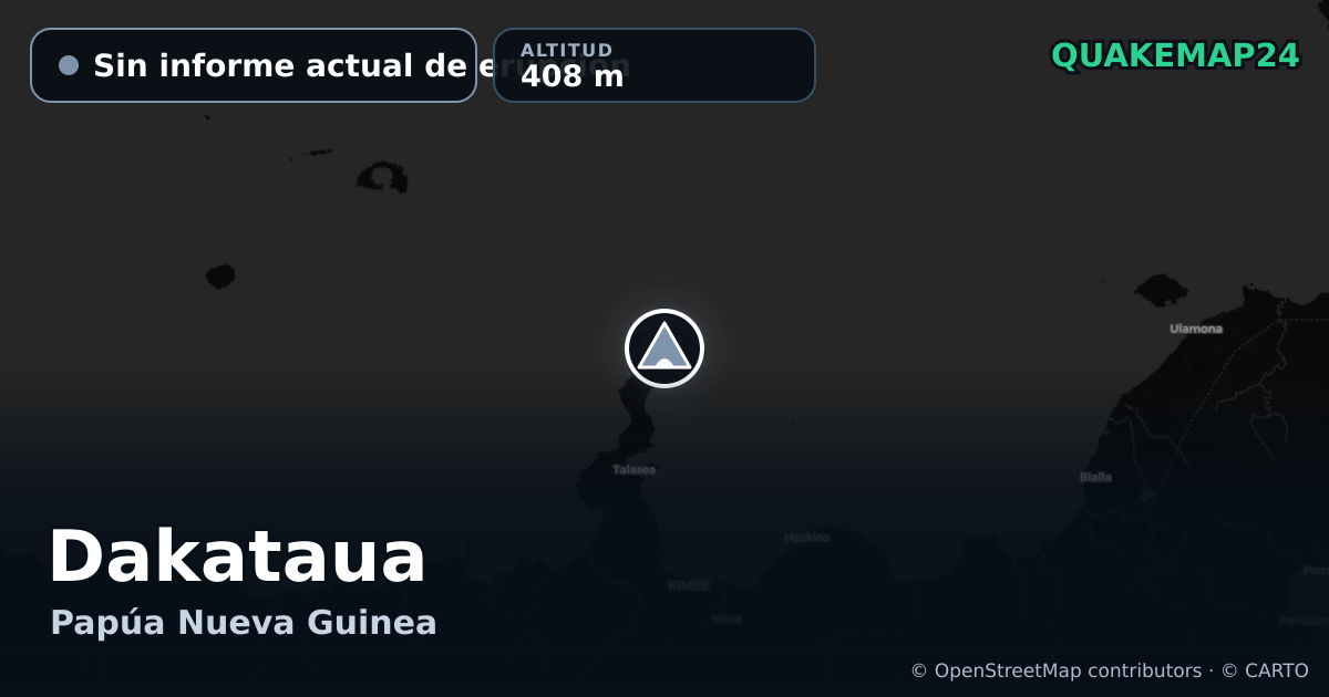 Dakataua · Sin informe actual de erupción · 408 m