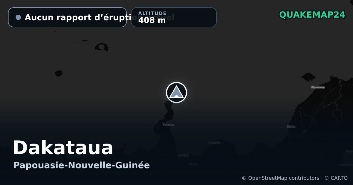 Dakataua · Aucun rapport d’éruption actuel · 408 m