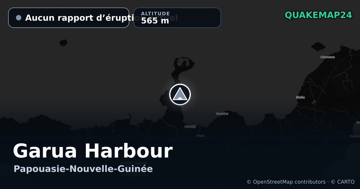 Garua Harbour · Aucun rapport d’éruption actuel · 565 m