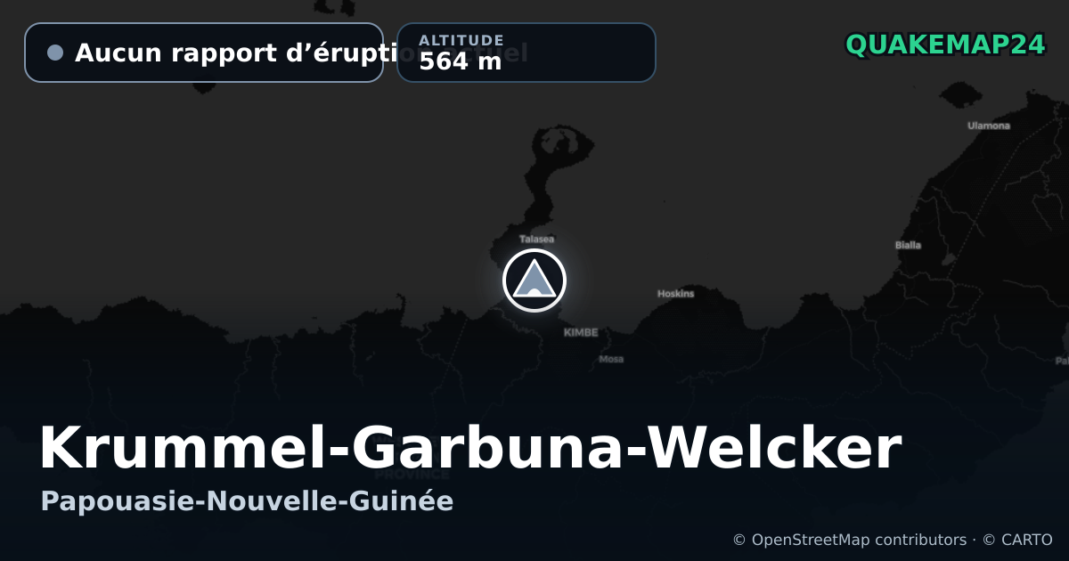 Krummel-Garbuna-Welcker · Aucun rapport d’éruption actuel · 564 m