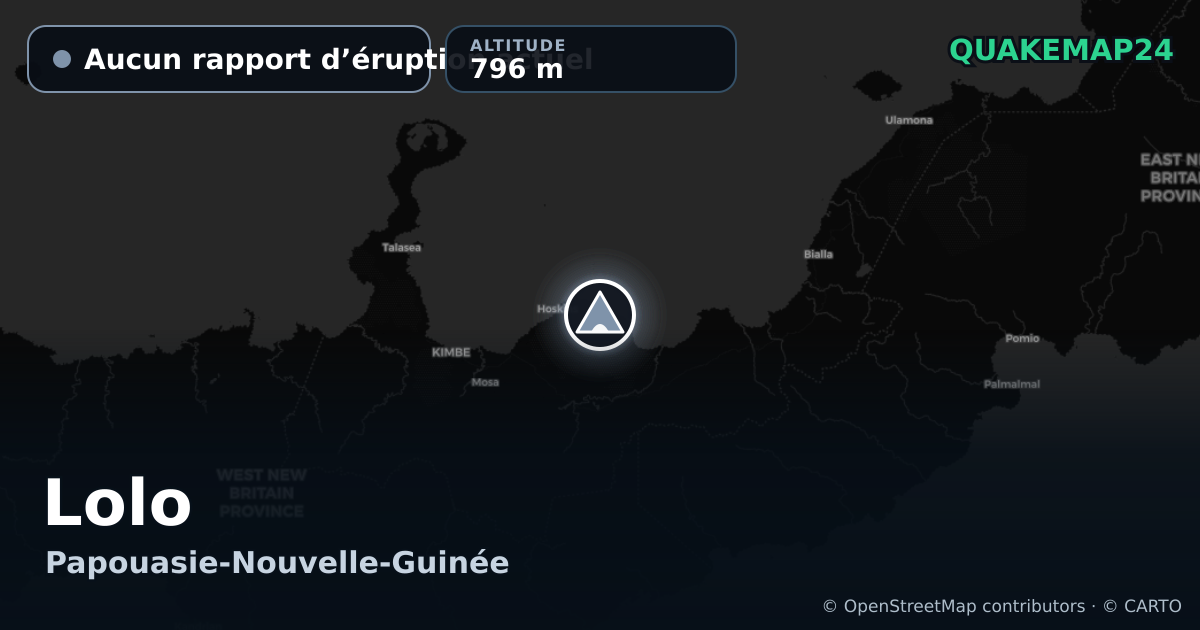 Lolo · Aucun rapport d’éruption actuel · 796 m