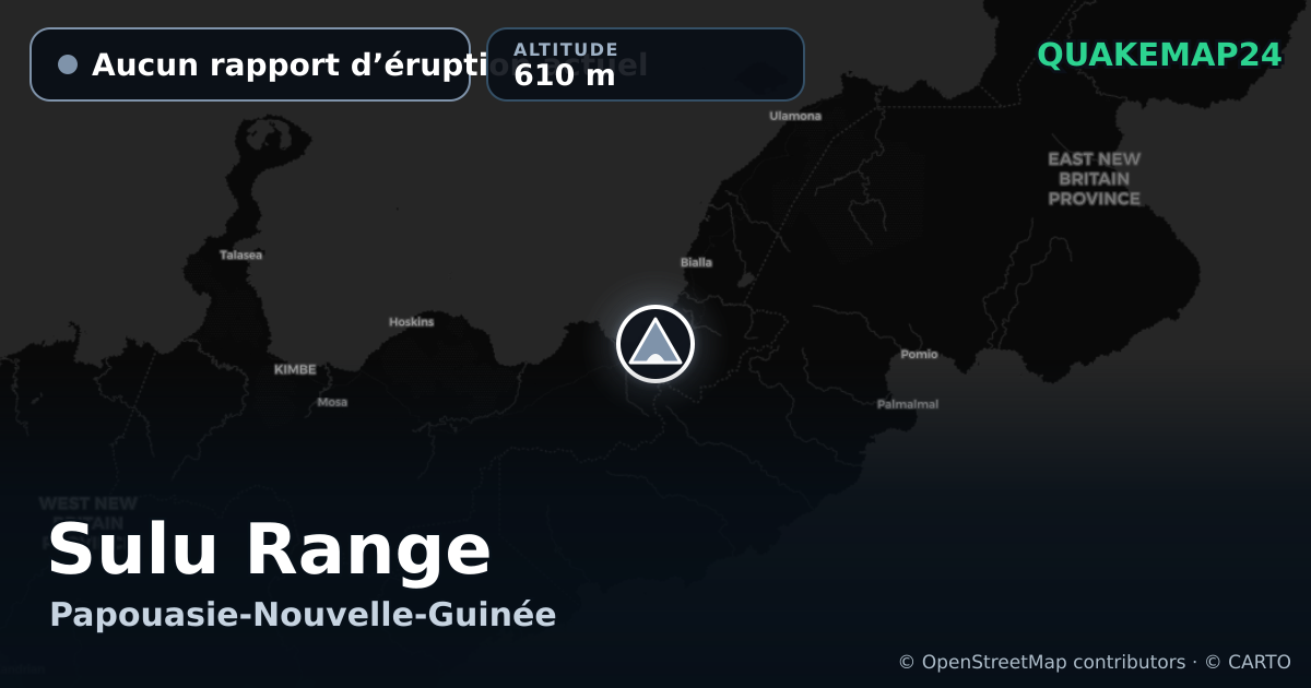 Sulu Range · Aucun rapport d’éruption actuel · 610 m
