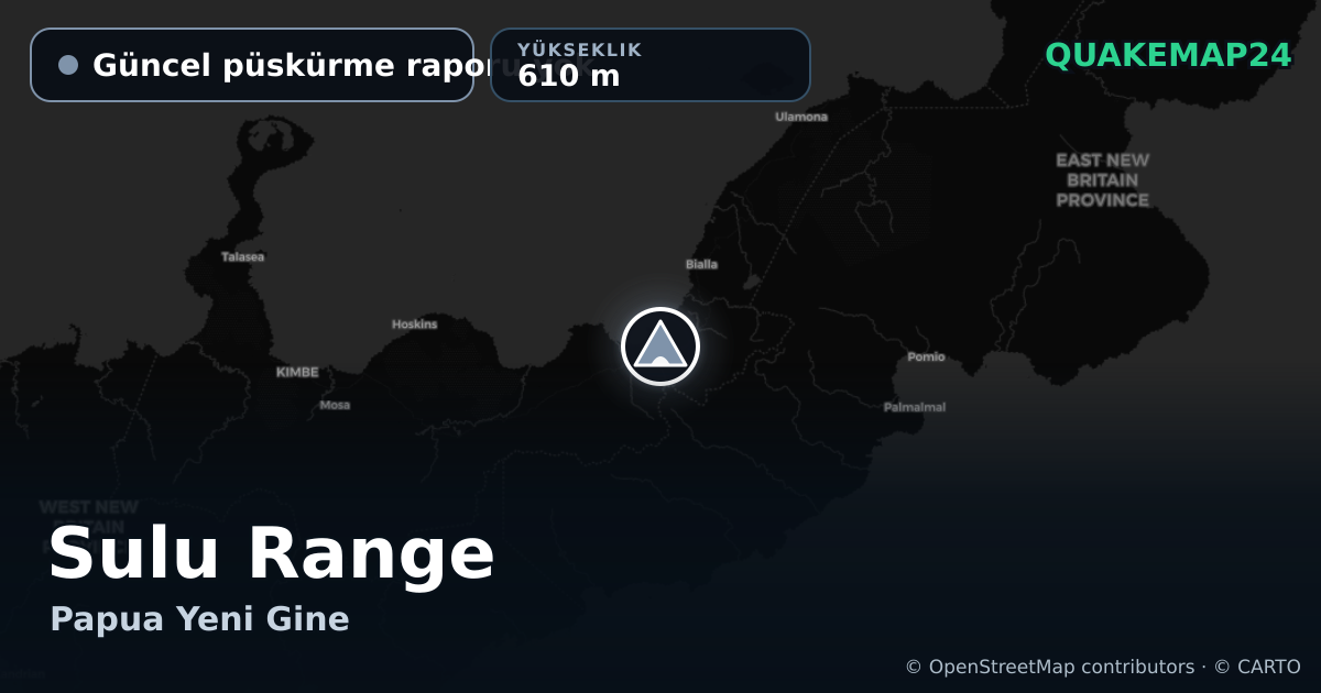 Sulu Range · Güncel püskürme raporu yok · 610 m