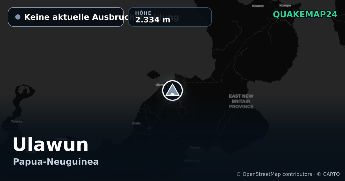 Ulawun · Keine aktuelle Ausbruchsmeldung · 2.334 m