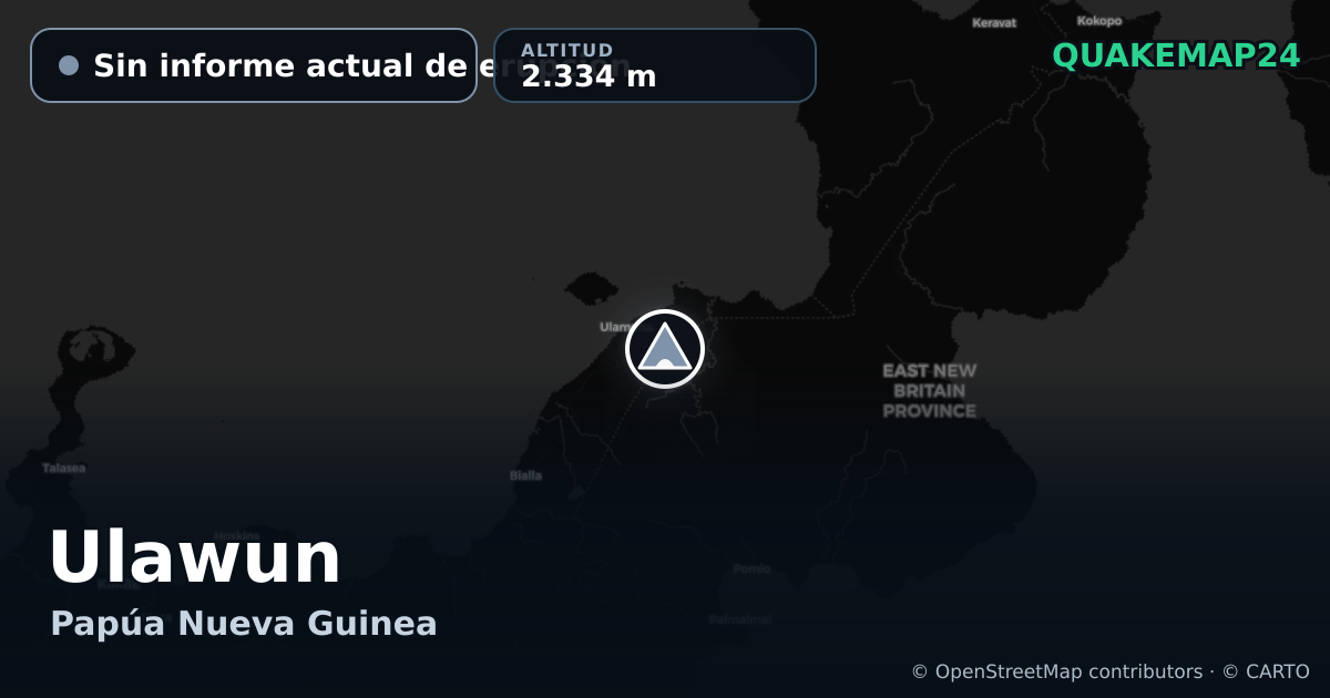 Ulawun · Sin informe actual de erupción · 2.334 m